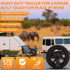 WELLUCK size and scale comparison beside a tire showing compact fit