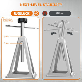 WELLUCK four jacks stacked together showing light, compact storage convenience