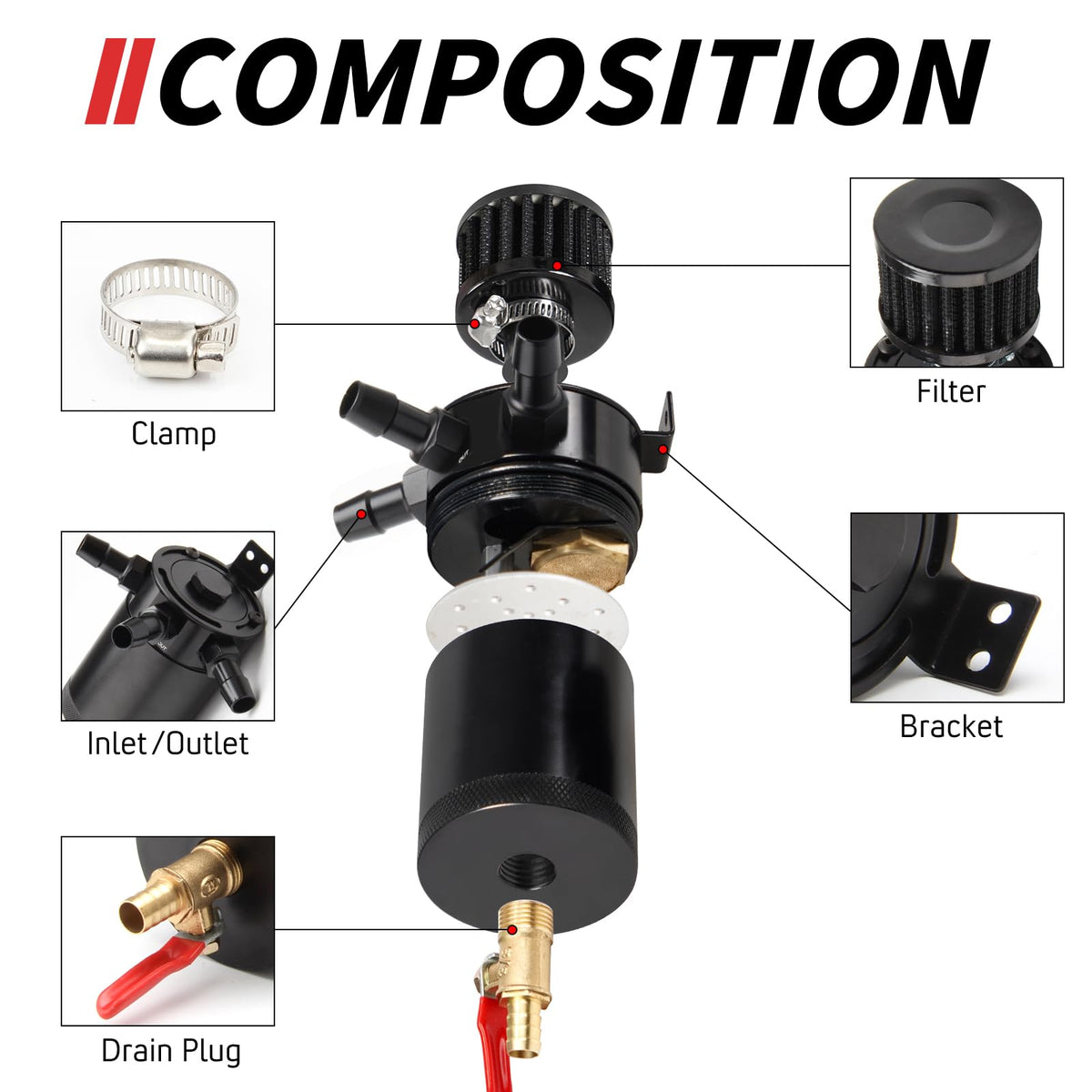 WENJTP drain valve demo with valve open for mess-free draining and quick maintenance
