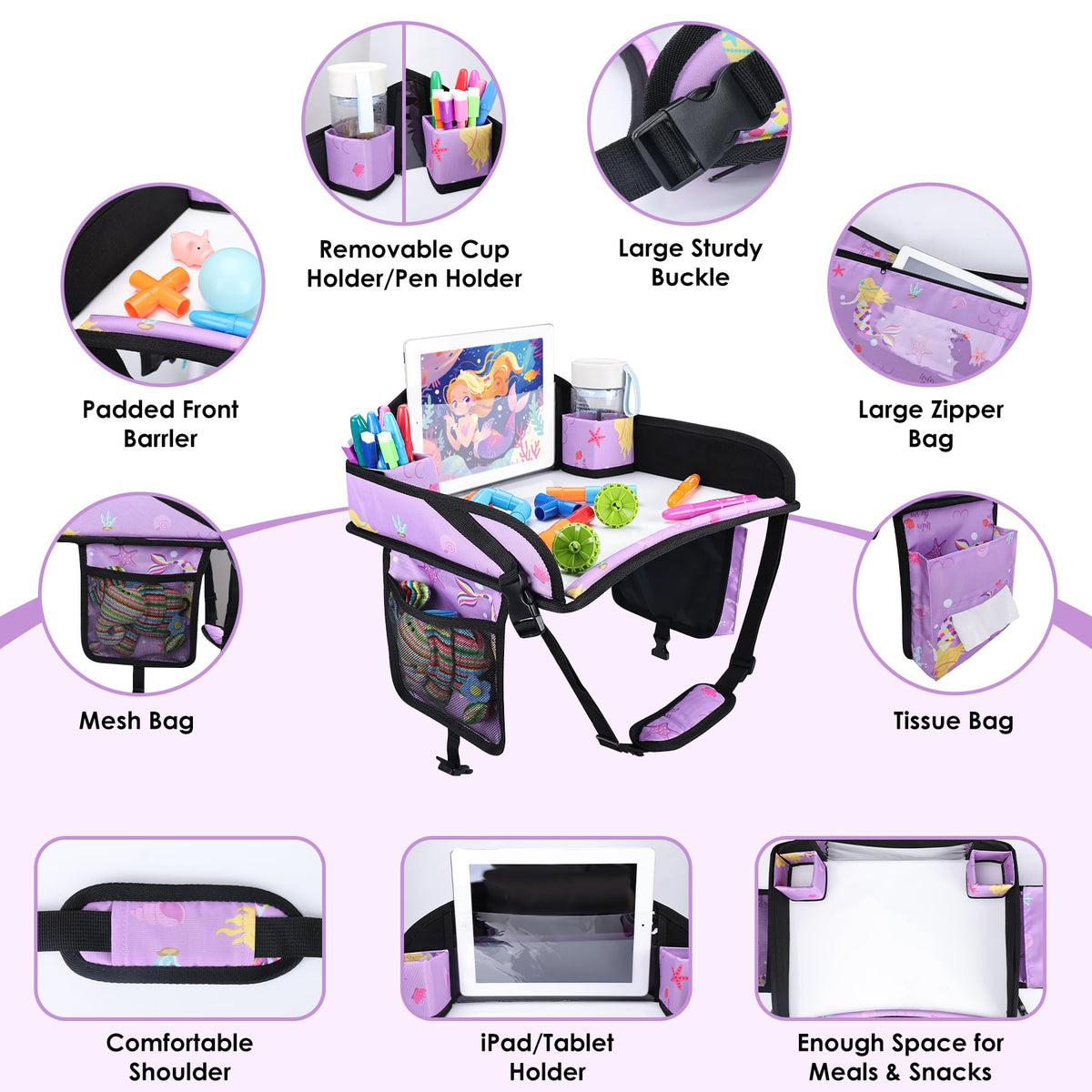 WENRENER installed on a car seat showing secure fit and reduced mess