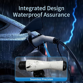 wenstorm in use in a home garage connecting car to charger for convenience