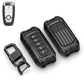 Wenwubin front view metal key fob cover showing rugged protection benefit