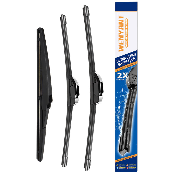 wenyant front packaging showing full three-blade set and fitment information for quick identification and convenience