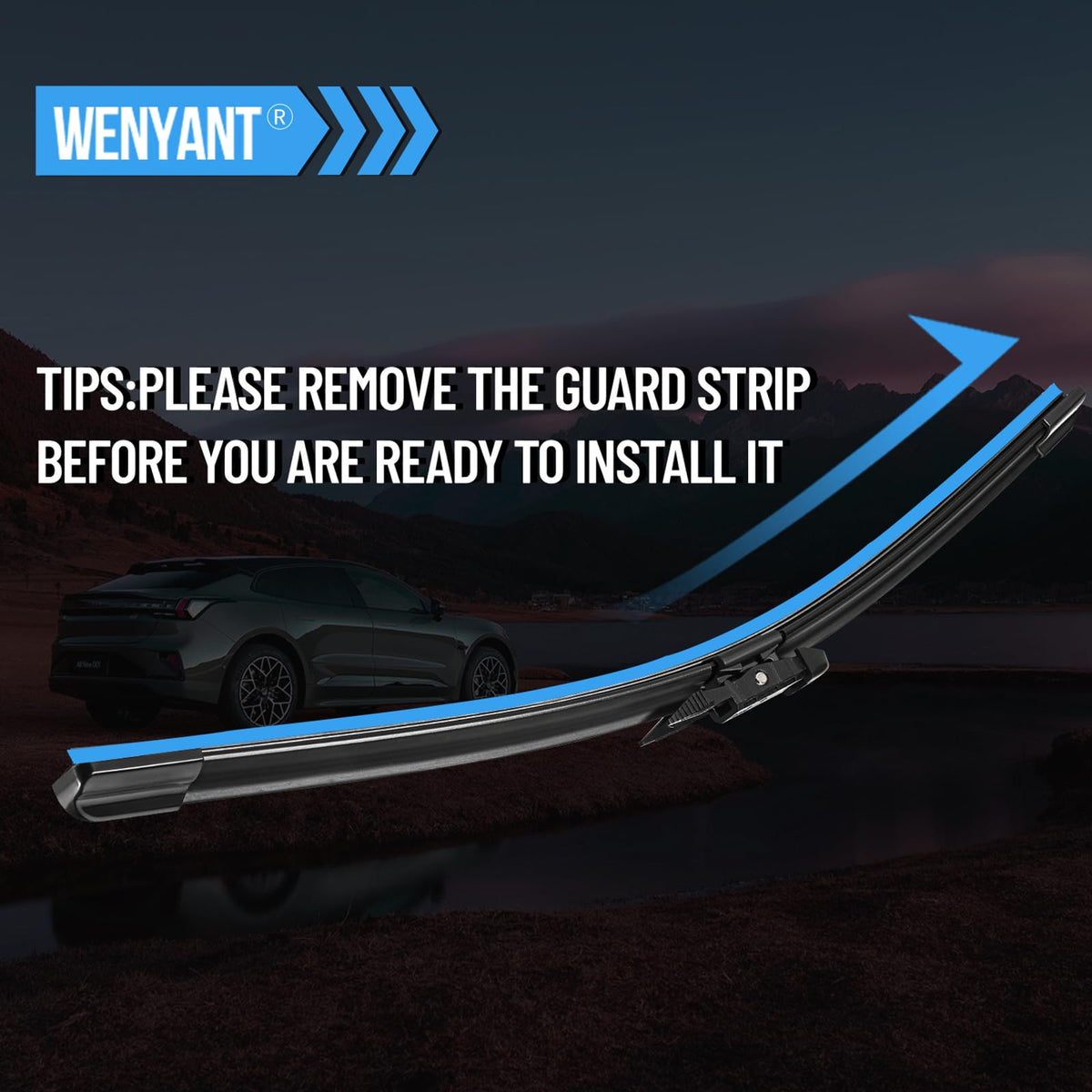 wenyant blades in rain-driving scene enhancing driver visibility and safety
