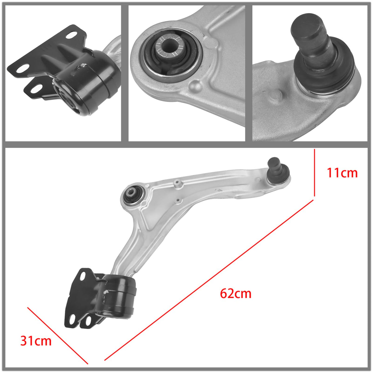 Weonefit control arms coated finish detail resisting corrosion and wear