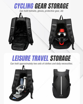 WEPLAN padded laptop compartment protecting a 14-inch laptop during rides benefit