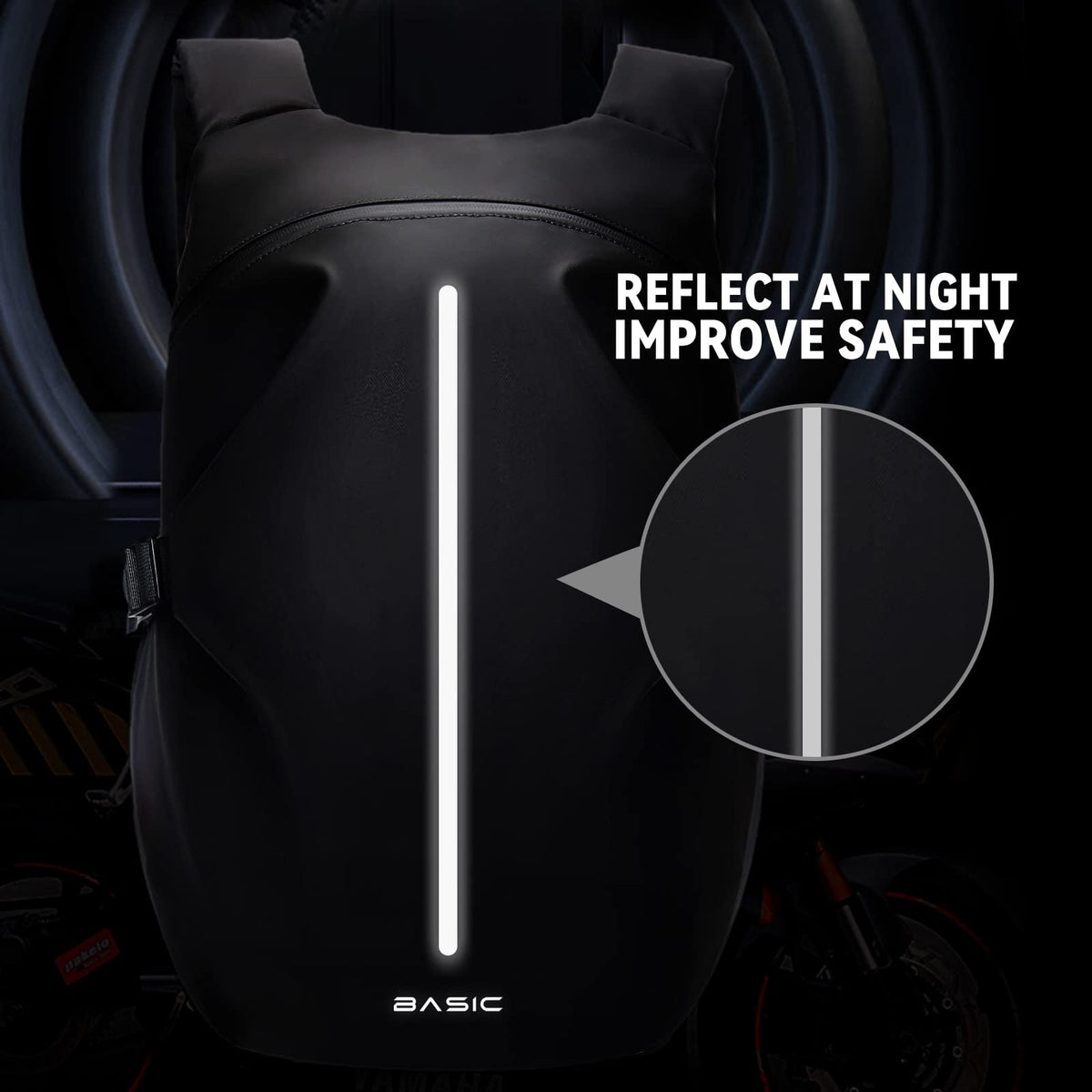 WEPLAN reflective strip detail improving night visibility and rider safety benefit