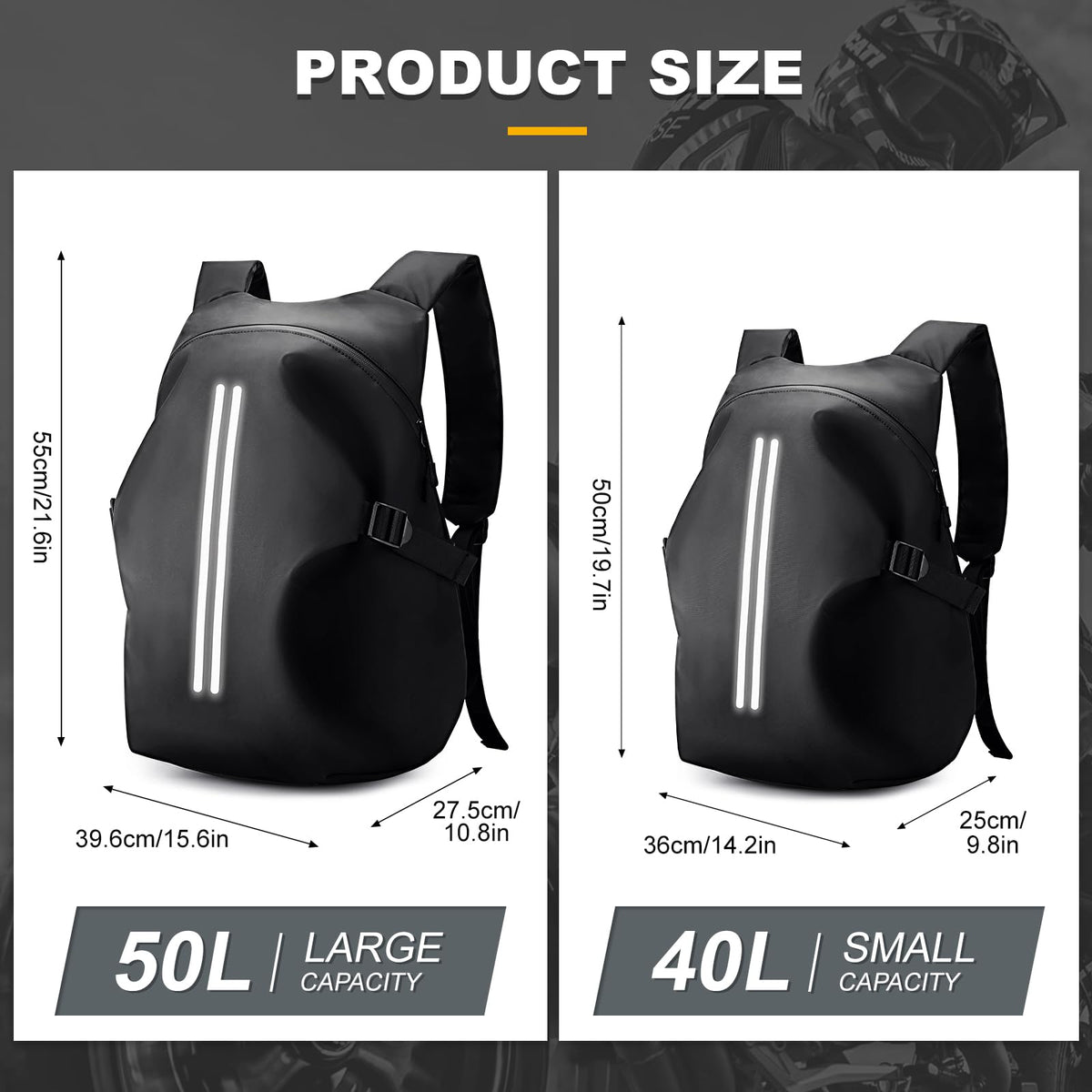 WEPLAN reflective strip detail increasing rider visibility and nighttime safety