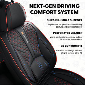 Wertigen close-up lumbar support panel delivering visible back comfort benefit