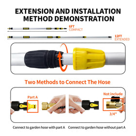WESBRITE flow through connector and quick connect adapter for fast hose attachment