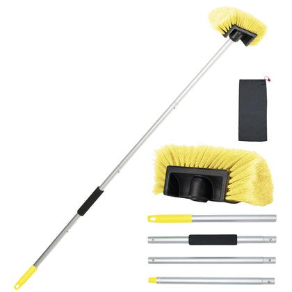 WESBRITE front view of assembled brush showing five-sided head for full coverage