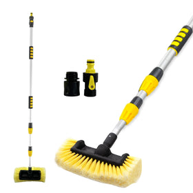 WESBRITE front view of assembled brush showing full unit and connectors, clear benefit easy setup