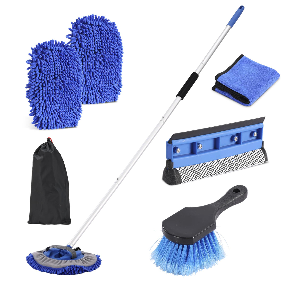 WESBRITE front view of full 7-piece kit showing organized tools and bag, easy storage benefit