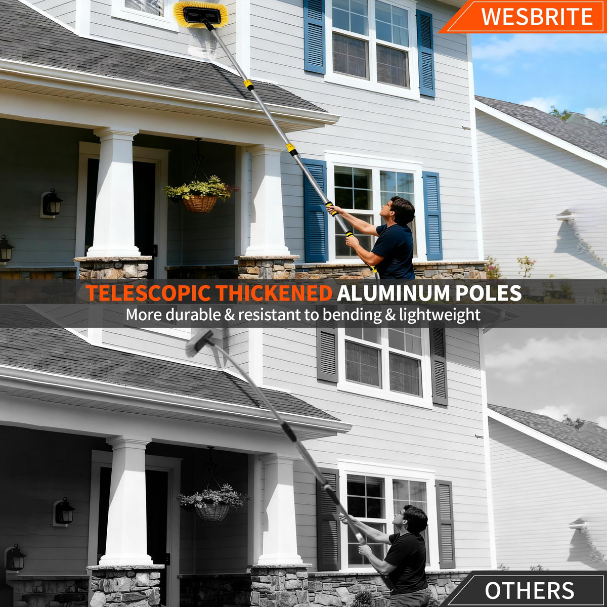 WESBRITE sponge grip and aluminum tube detail for comfortable, non slip handling
