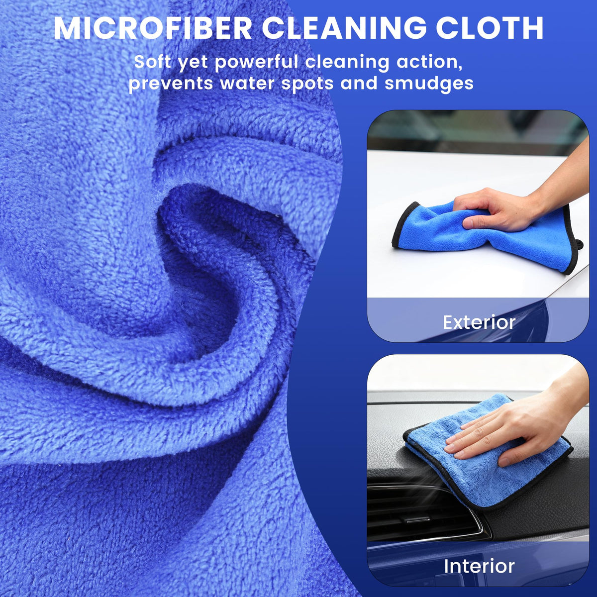WESBRITE microfiber towel fiber detail absorbing water quickly, fast-drying benefit