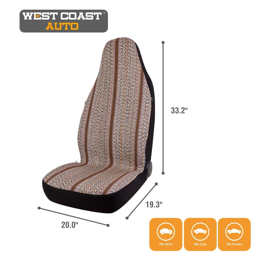 West Coast Auto lifestyle shot of seat covers in a truck interior showing stylish protection