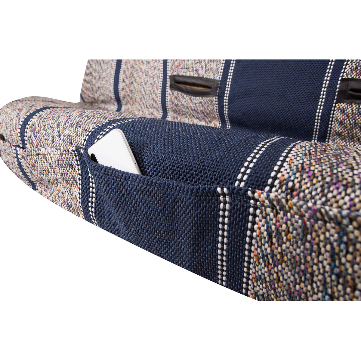 West Coast Auto size comparison on bench seat showing coverage and scale