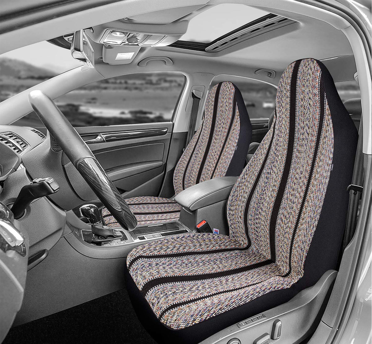 West Coast Auto close-up of woven Baja blanket texture for durable comfort