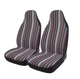 West Coast Auto front seat covers in package showing complete 2PCS set benefit protection