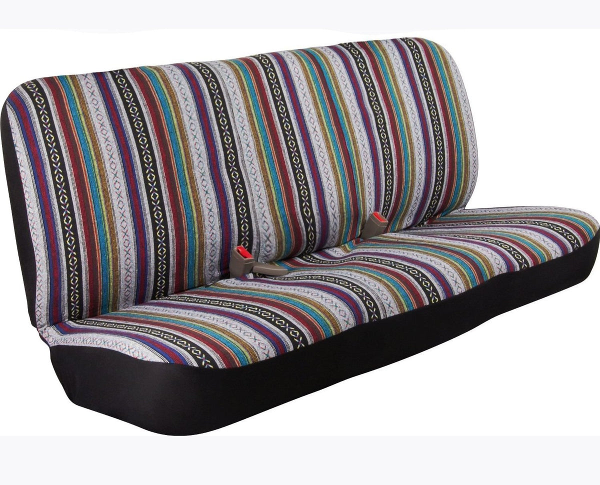 West Coast Auto front view of Baja bench cover showing full protection and renewed interior