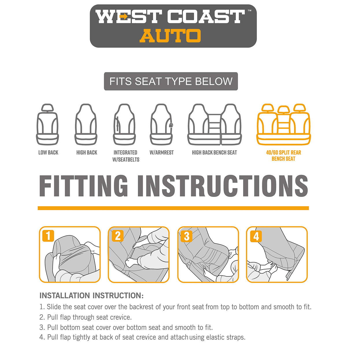 West Coast Auto sewn label and construction tag showing quality materials