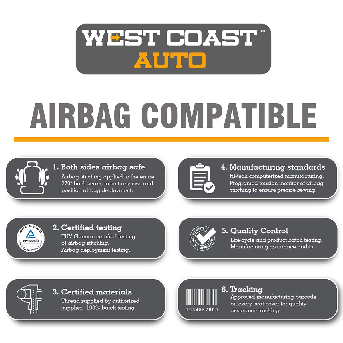 West Coast Auto packaged pair and label showing what’s included for easy setup benefit