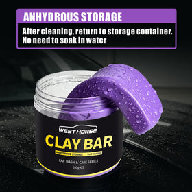 WEST HORSE clay label and contents highlighting instructions and features