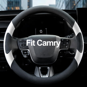 West Llama front view of steering wheel cover showing fit and style benefit