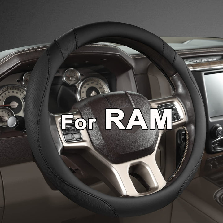 West Llama front packaging showing black steering wheel cover and fit information