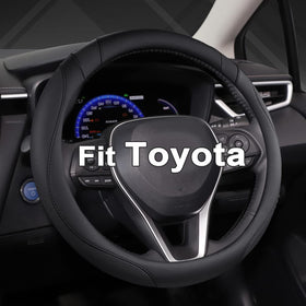 West Llama front view of packaged steering wheel cover showing fit and design benefits