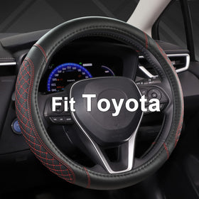 West Llama front view of packaged steering wheel cover showing design and fit benefits
