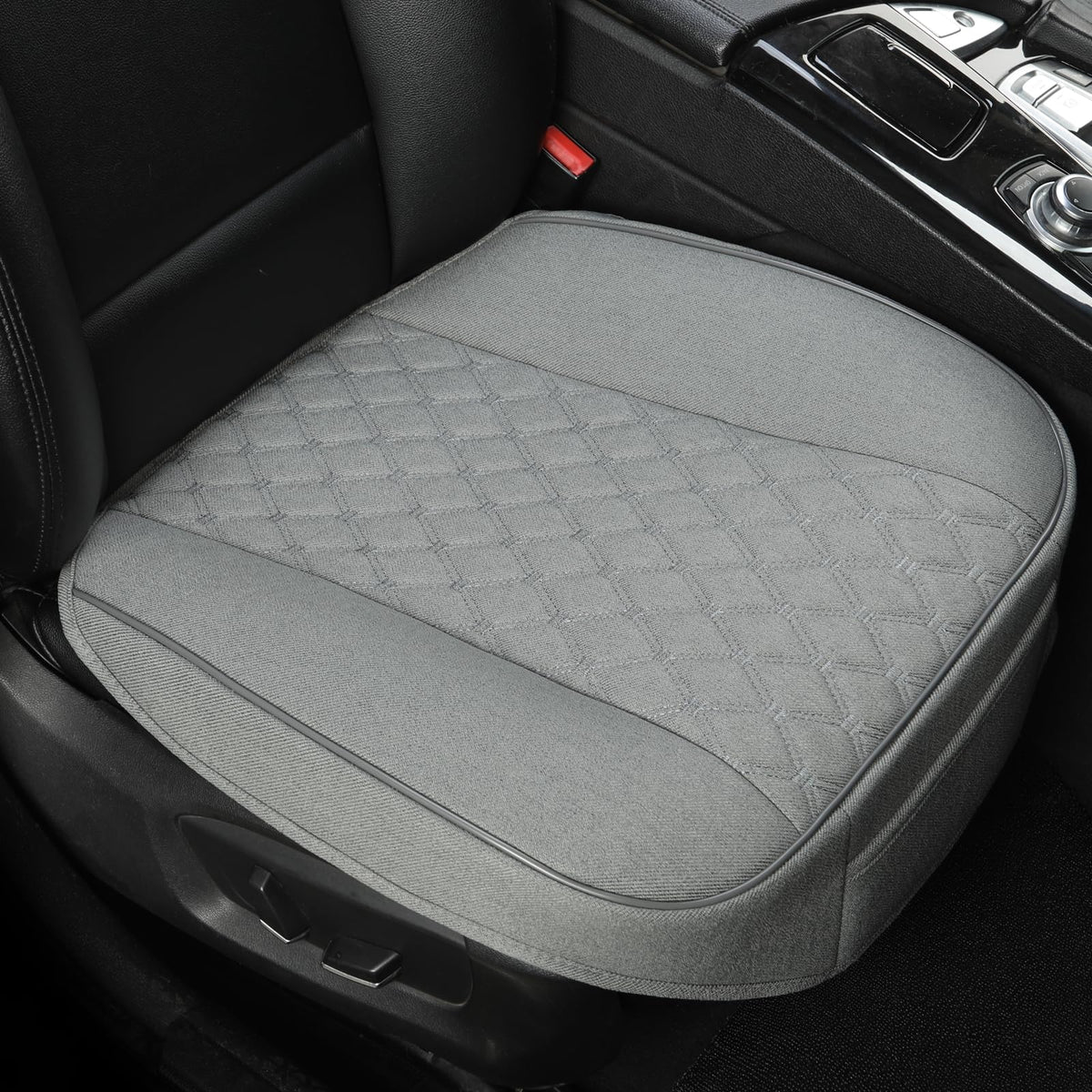 West Llama front seat cover full view showing overall fit and protection