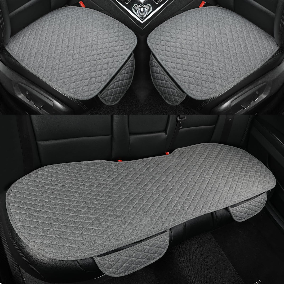 West Llama front seat pad front view showing clean protection