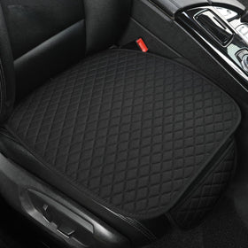 West Llama front seat pad front view showing full cover and fit benefit: stylish protection