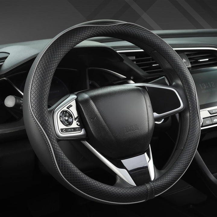 West Llama front view of steering wheel cover showing sleek profile and improved interior look