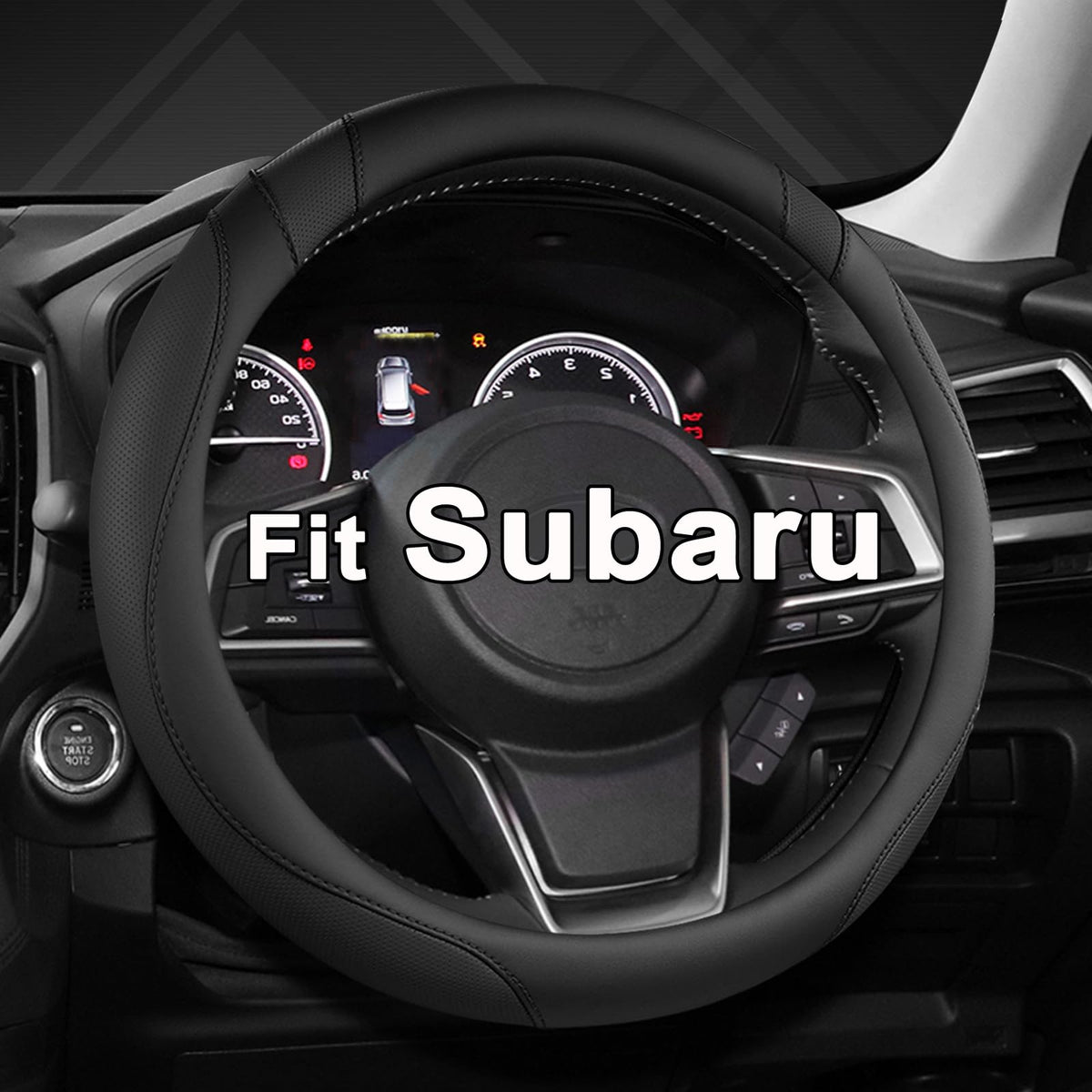 West Llama front view showing black cover fitted on Subaru wheel for refreshed interior