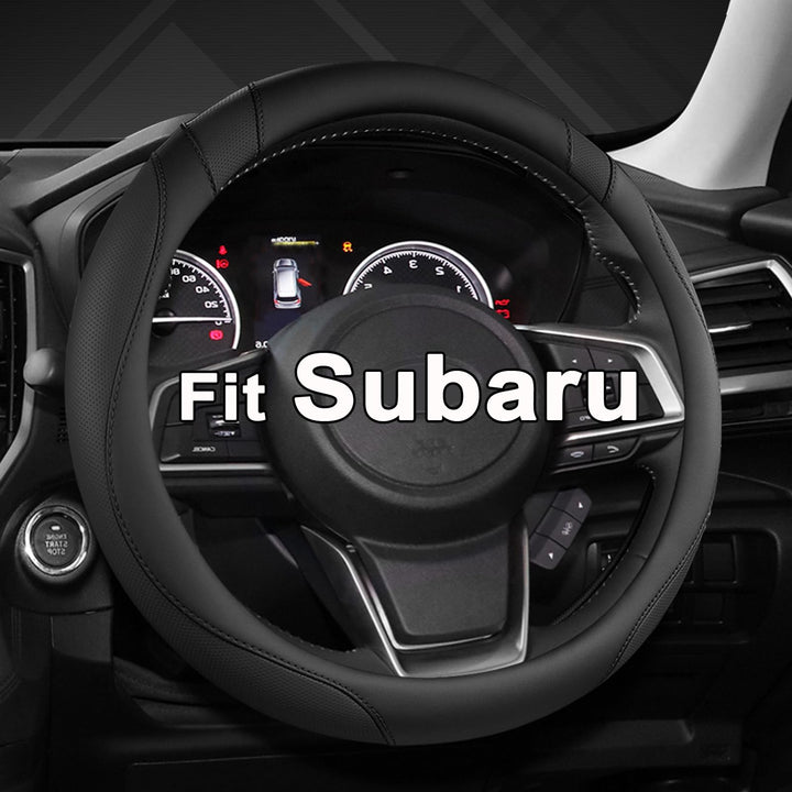 West Llama front view showing black cover fitted on Subaru wheel for refreshed interior