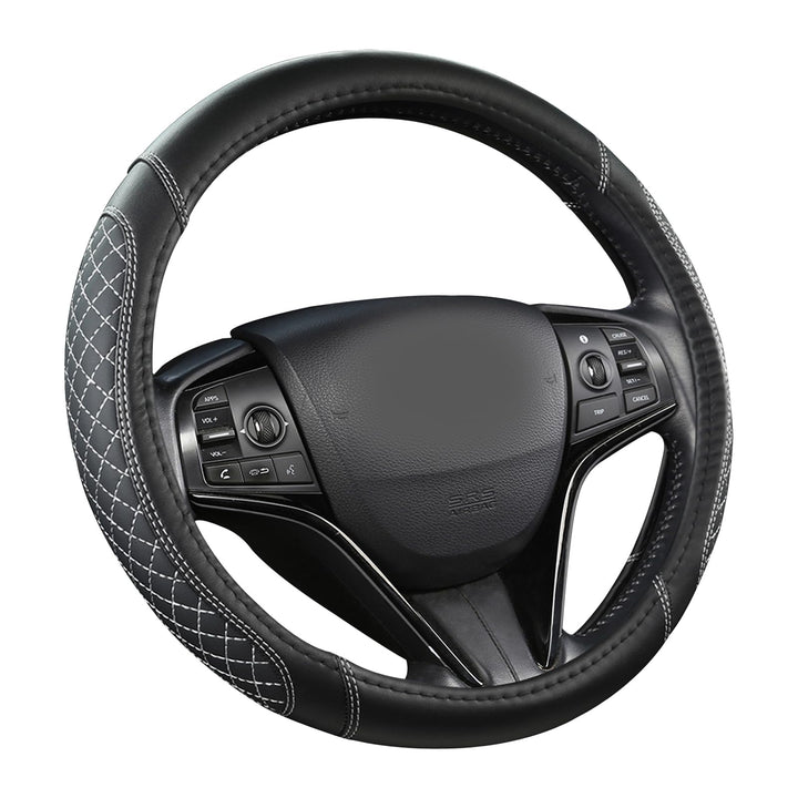 West Llama front view of steering wheel cover showcasing fit and finish