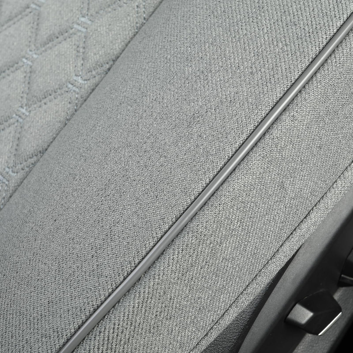 West Llama gray fabric texture macro showing breathable, skin-friendly weave
