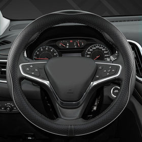 West Llama cover installed on Chevy steering wheel demonstrating improved grip and style