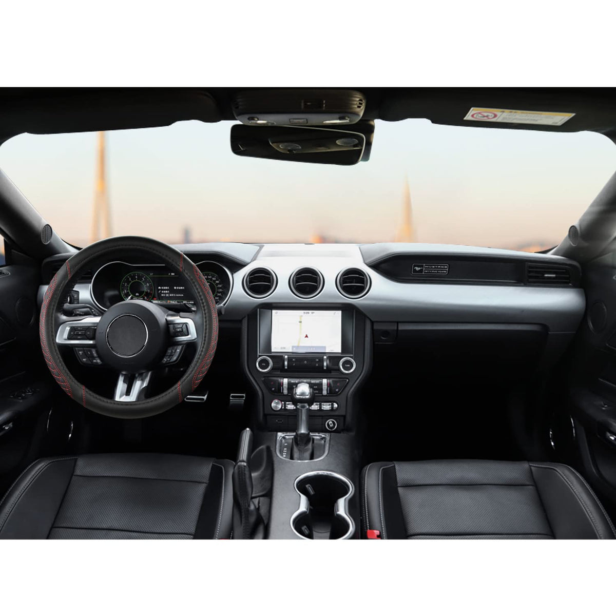 West Llama cover installed on Ford Escape steering wheel improving interior look