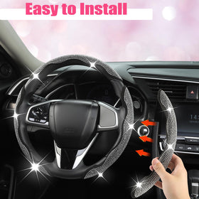 West Llama installed on steering wheel improving grip and interior style