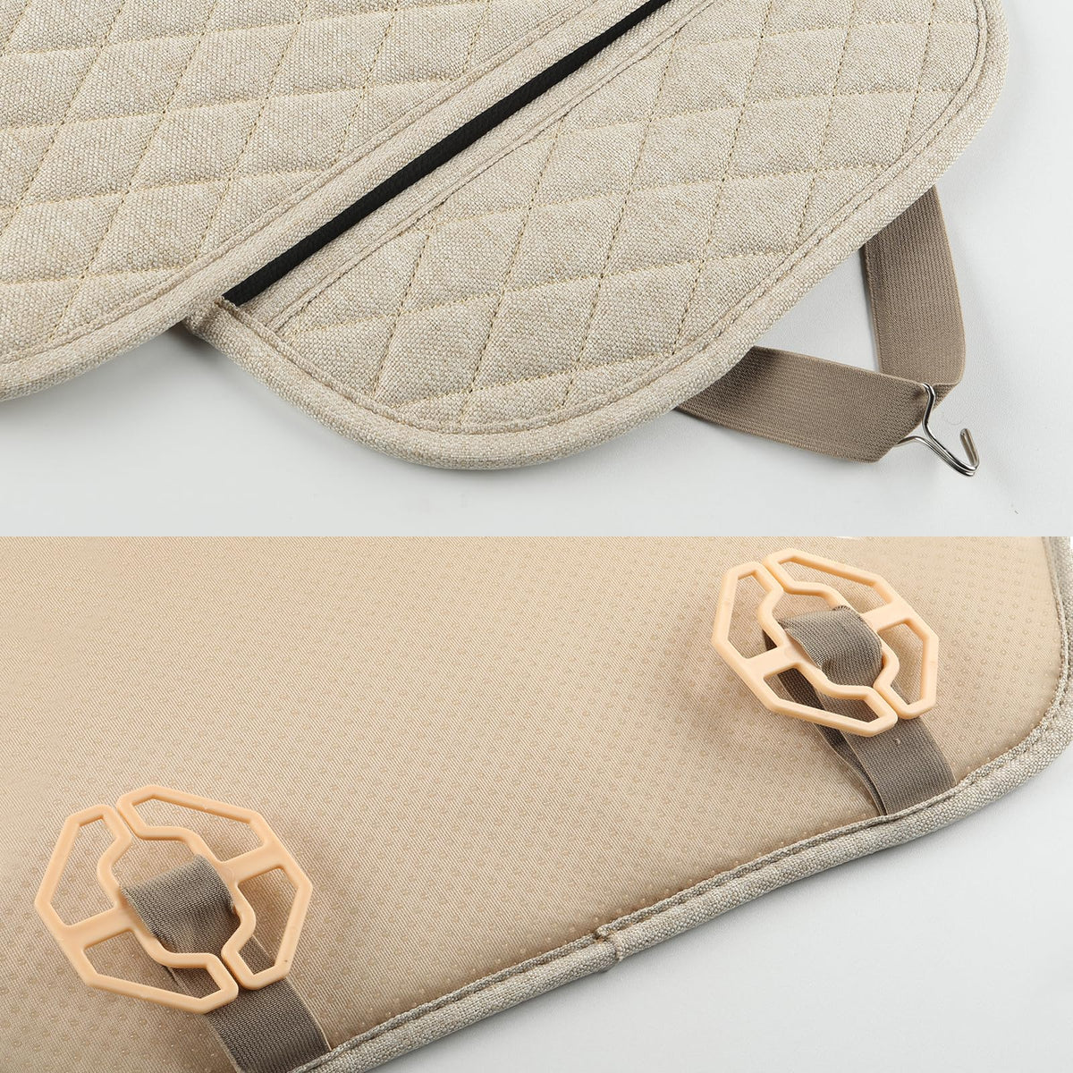 West Llama label and stitching detail displays diamond pattern durability