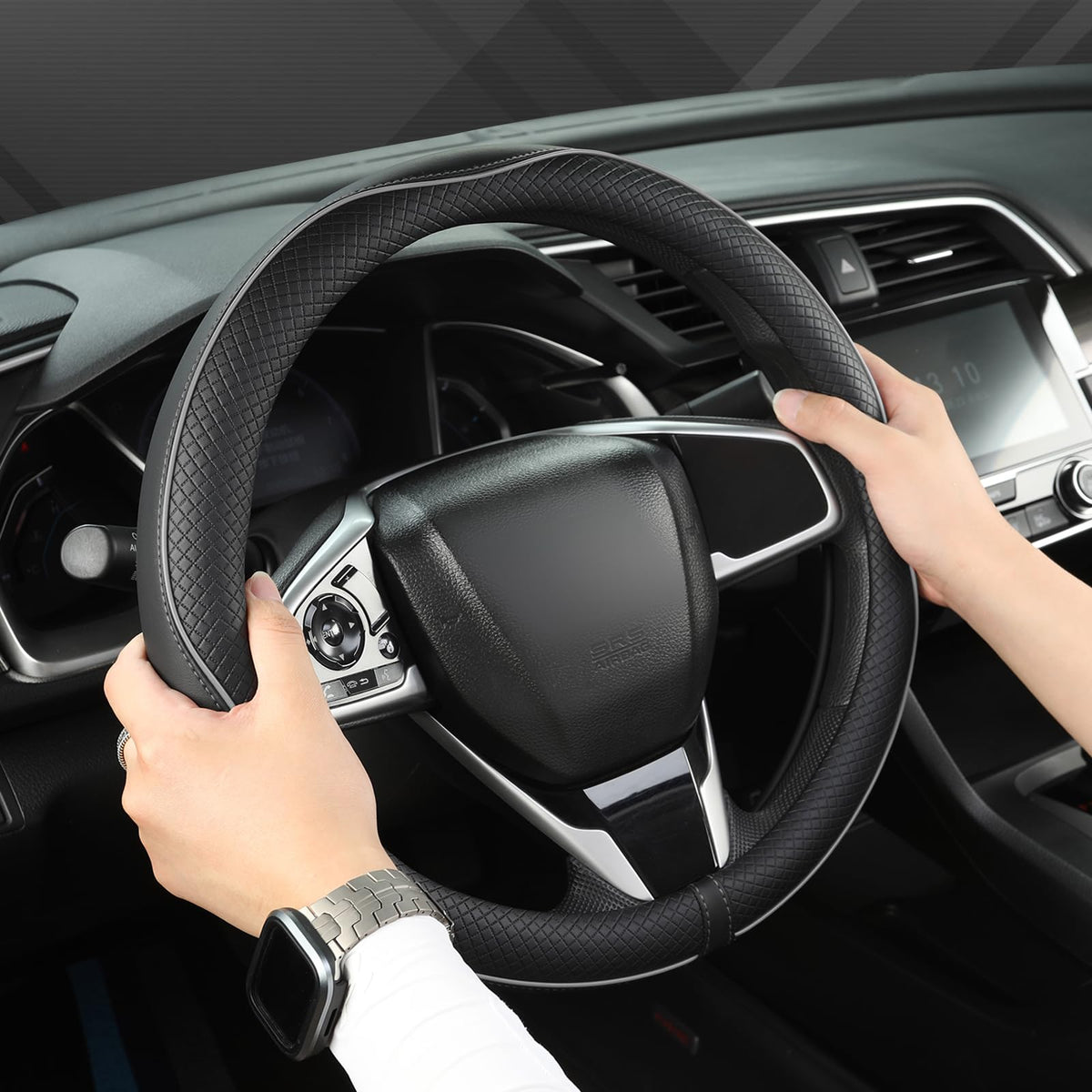 West Llama in-car lifestyle shot showing comfortable grip and refined cabin appearance