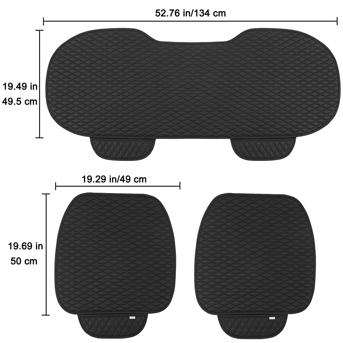West Llama seat pad installed in car showing tidy, protected interior