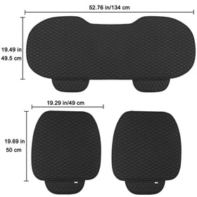 West Llama seat pad installed in car showing tidy, protected interior