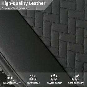 West Llama PU leather texture close-up highlighting easy-clean surface