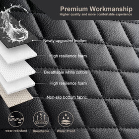 West Llama PU leather closeup showing water-resistant texture and durability