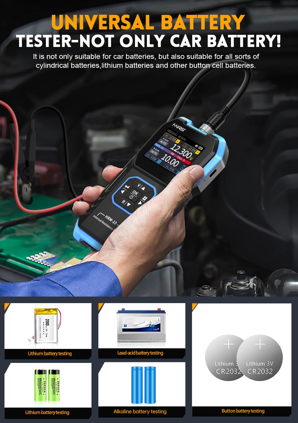 WESTOBiG testing AA and AAA cells showing versatile battery compatibility benefit