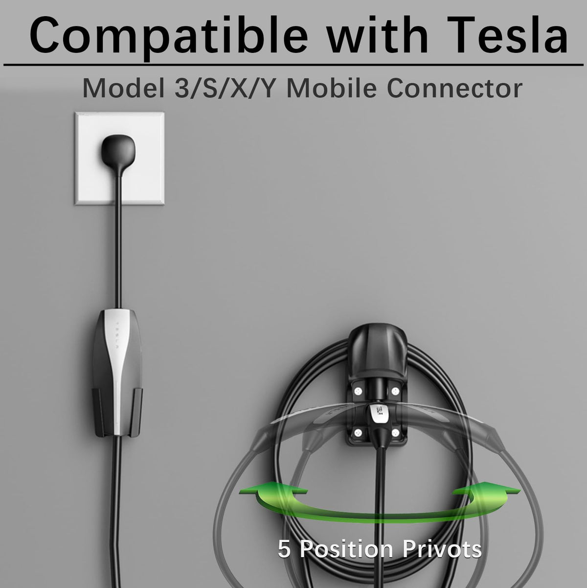 westsaim mounted in garage keeping Tesla charging cable off floor